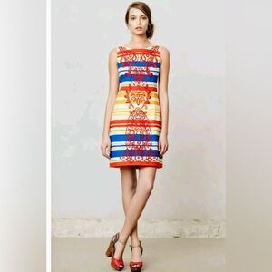 Tabitha by Anthropologie Banded Totem Shift Dress
